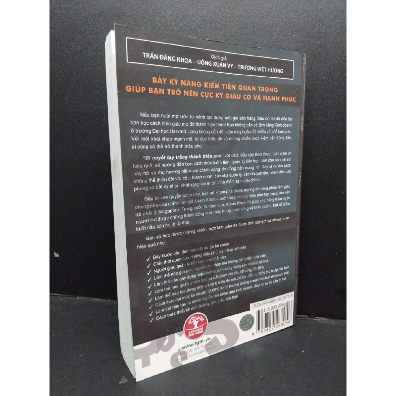 Bí quyết tay trắng thành triệu phú mới 80% bẩn bìa, ố nhẹ 2015 HCM1209 Adam Khoo MARKETING KINH DOANH 916627