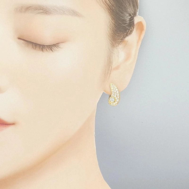 K18YG Bông tai kim cương 0.34CT - Hàng hiệu Chính hãng 867972