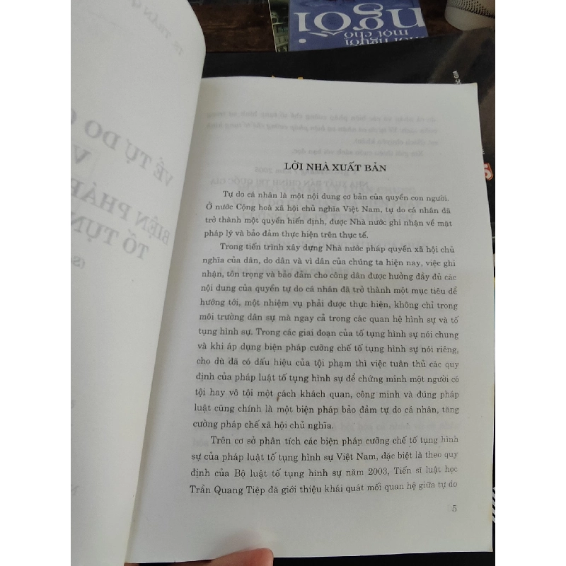 Về tự do cá nhân và biện pháp cưỡng chế tố tụng hình sự - TS. Trần Quang Tiệp 1006265