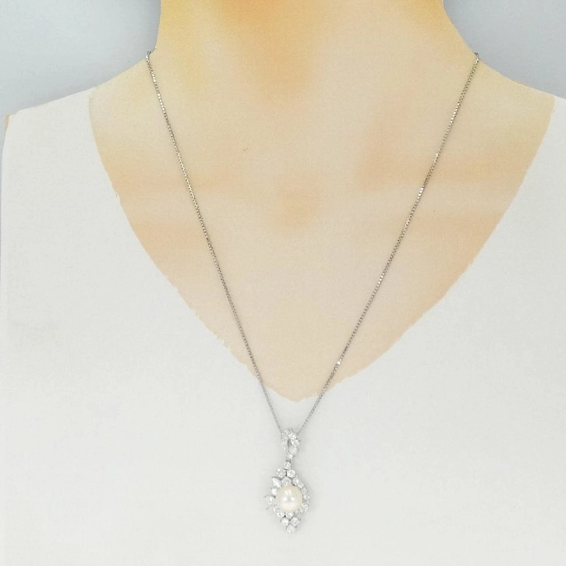 Nhà thiết kế Tasaki - Dây chuyền ngọc trai Akoya 9mm - Hàng hiệu Authentic 838943