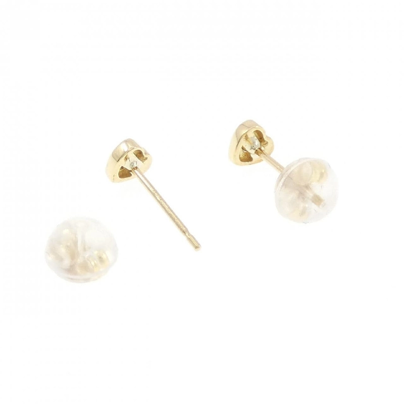 K18YG Bông tai hình trái tim kim cương - Hàng hiệu Chính hãng 863860