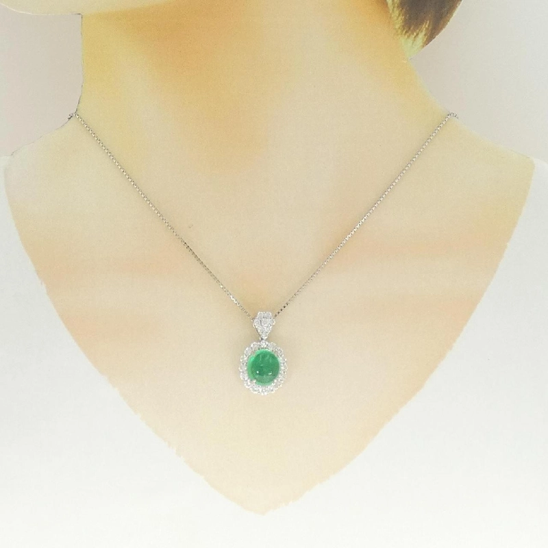Dây chuyền Emerald PT900/PT850 6.01CT - Hàng hiệu Chính hãng 857083
