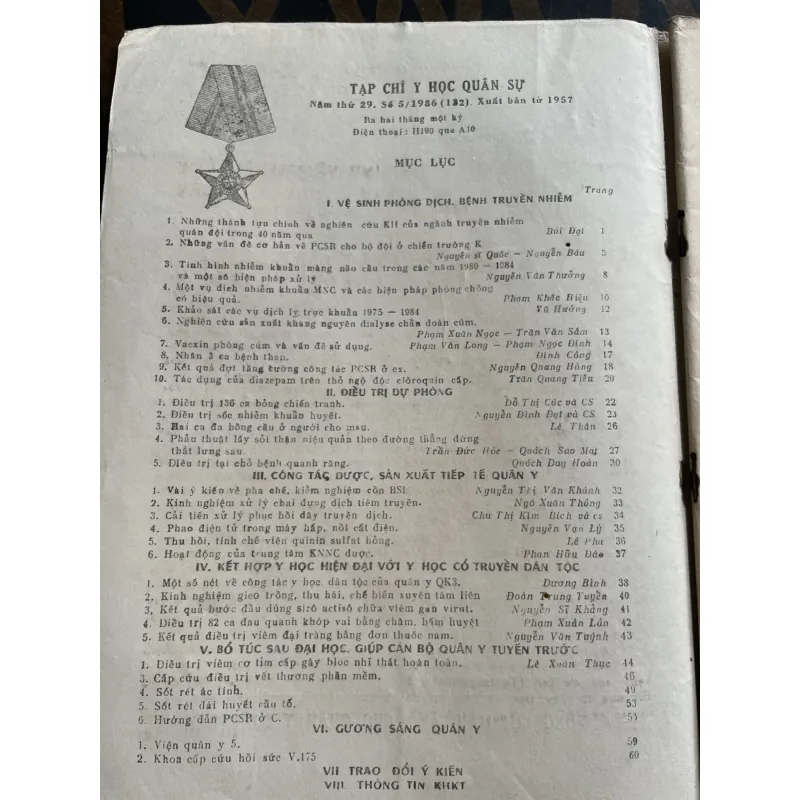 Y học quân sự , 2 số, khổ lớn  462883