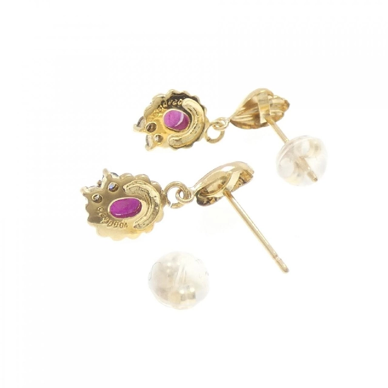 K18YG Bông tai Ruby 0.47CT - Hàng hiệu Chính hãng 872678