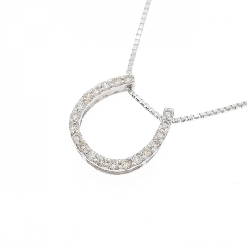 K18WG Nhẫn ngựa kim cương dây chuyền 0.30CT - Hàng hiệu Authentic 861507