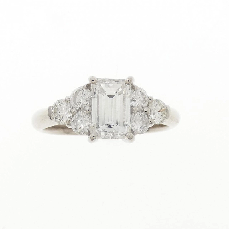 Nhẫn kim cương PT900 1.024CT G VS1 cắt hình ngọc lục bảo - Hàng hiệu Authentic 873740