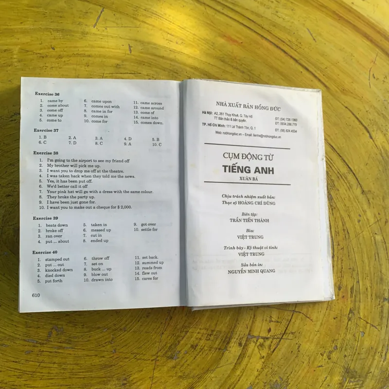 CỤM ĐỘNG TỪ TIẾNG ANH - XUÂN BÁ 937179