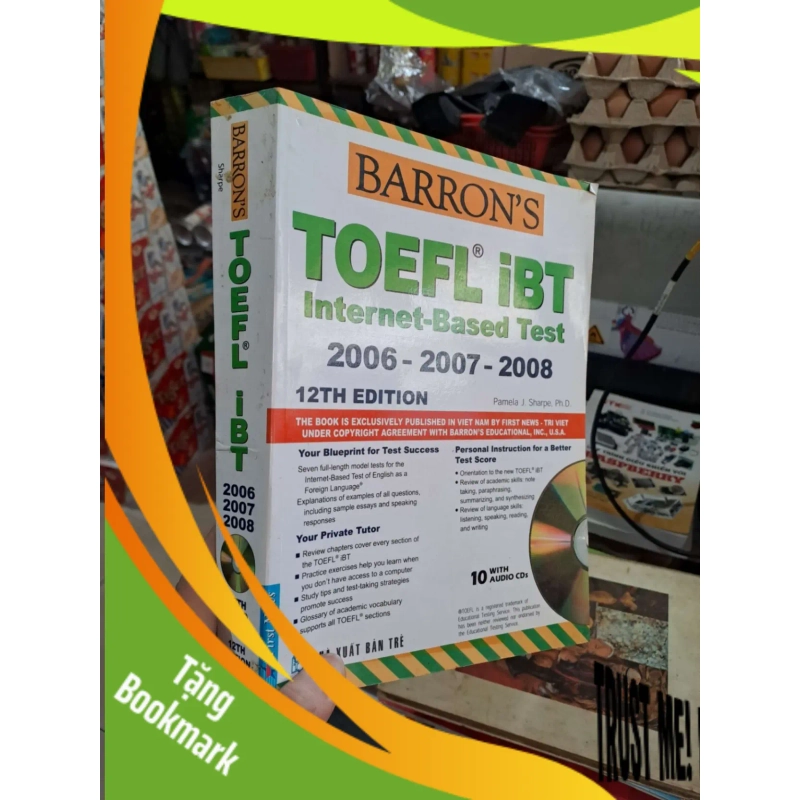 (TẶNG BOOKMARK) Toefl IBT Internet-Based Test 2006, 2007, 2008 12th Edition - Barron's - 2006 mới 80% ố RBK3012 954197