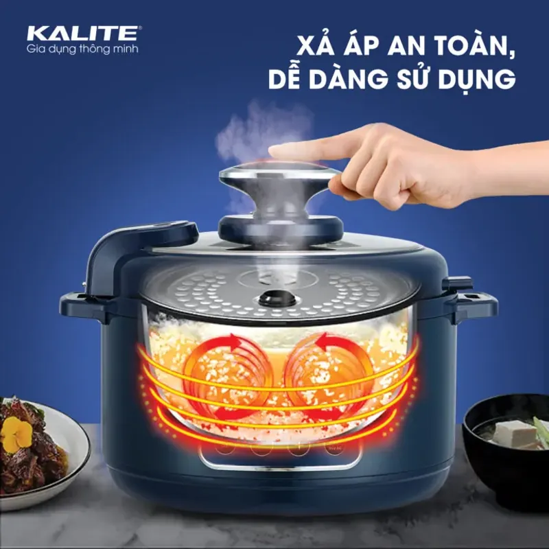 Nồi áp suất điện KALITE KPC4066 4in1 2 lớp Ceramic siêu chống dính 732515