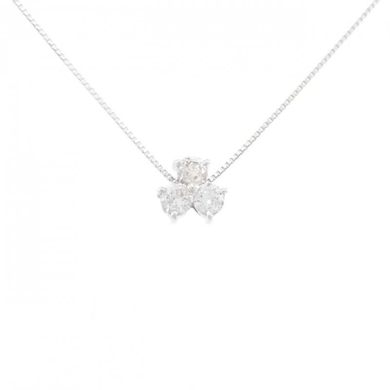 K18WG Dây chuyền kim cương ba viên 0.3CT - Hàng hiệu Chính hãng 860923