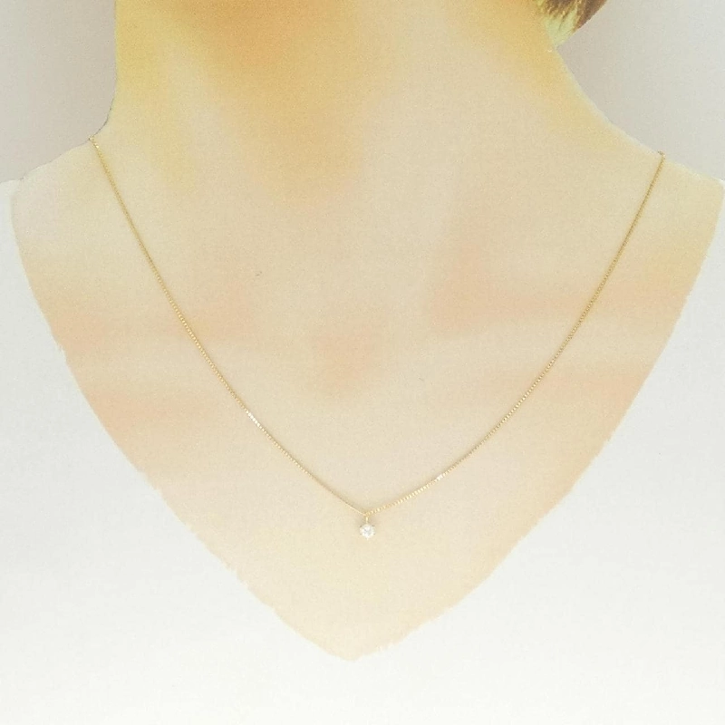 K18YG Solitaire Dây chuyền kim cương 0.15CT - Hàng hiệu Chính hãng 856700