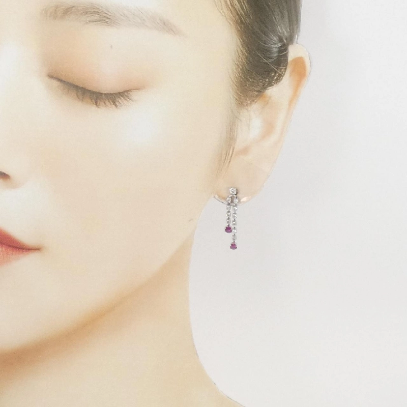 K14WG Bông tai Ruby 0.54CT - Hàng hiệu Chính hãng 868761