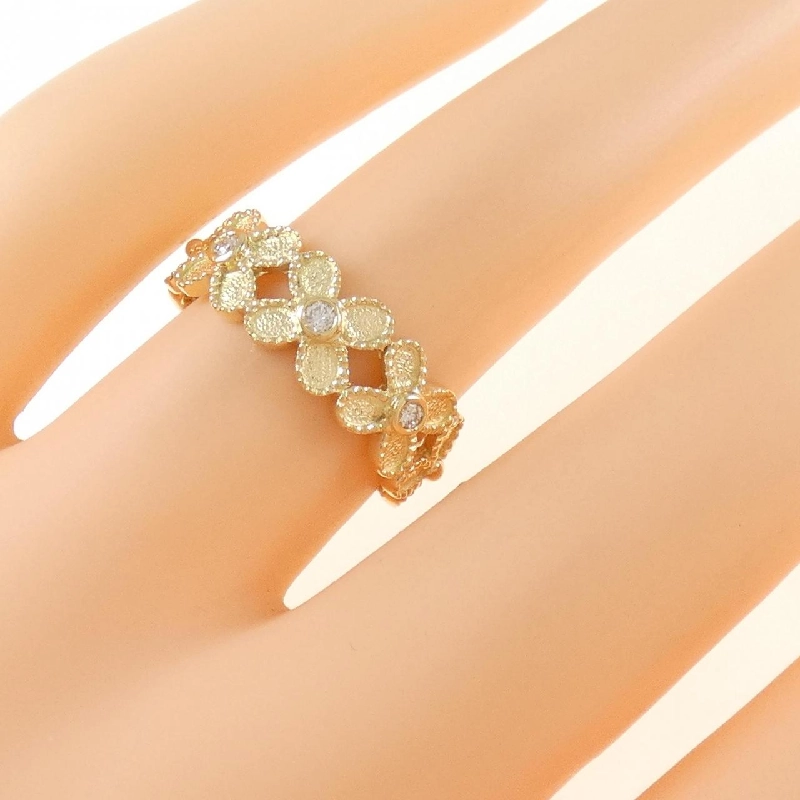 Nhẫn kim cương hoa K18YG 0.06CT 670139