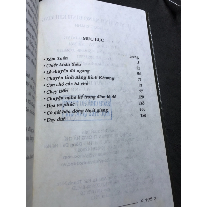 Chuyện tình nàng Bình Khương 2011 mới 70% ố bẩn nhẹ Vũ Ngọc Khánh HPB0906 SÁCH VĂN HỌC 915150