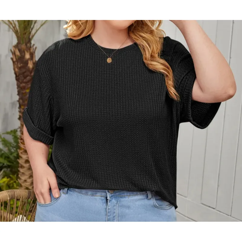 Áo thun trơn dệt kim bigsize 756607