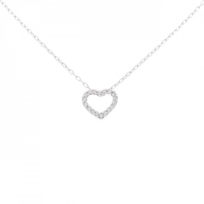 K18WG Dây chuyền kim cương hình trái tim 0.10CT - Hàng hiệu chính hãng 866034