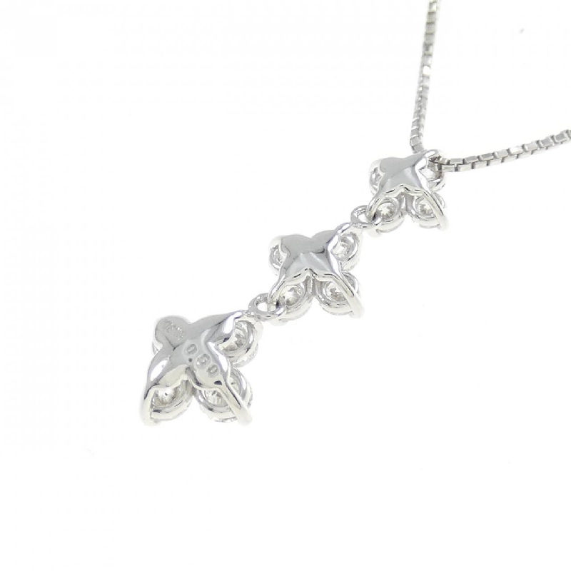 K18WG Hoa Kim Cương Dây Chuyền 0.50CT - Hàng hiệu Chính hãng 861856