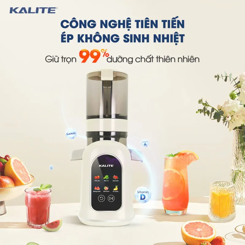 Máy ép chậm Kalite KSJ569 ép kiệt bã 99% không sinh nhiệt tích hợp làm kem 788852