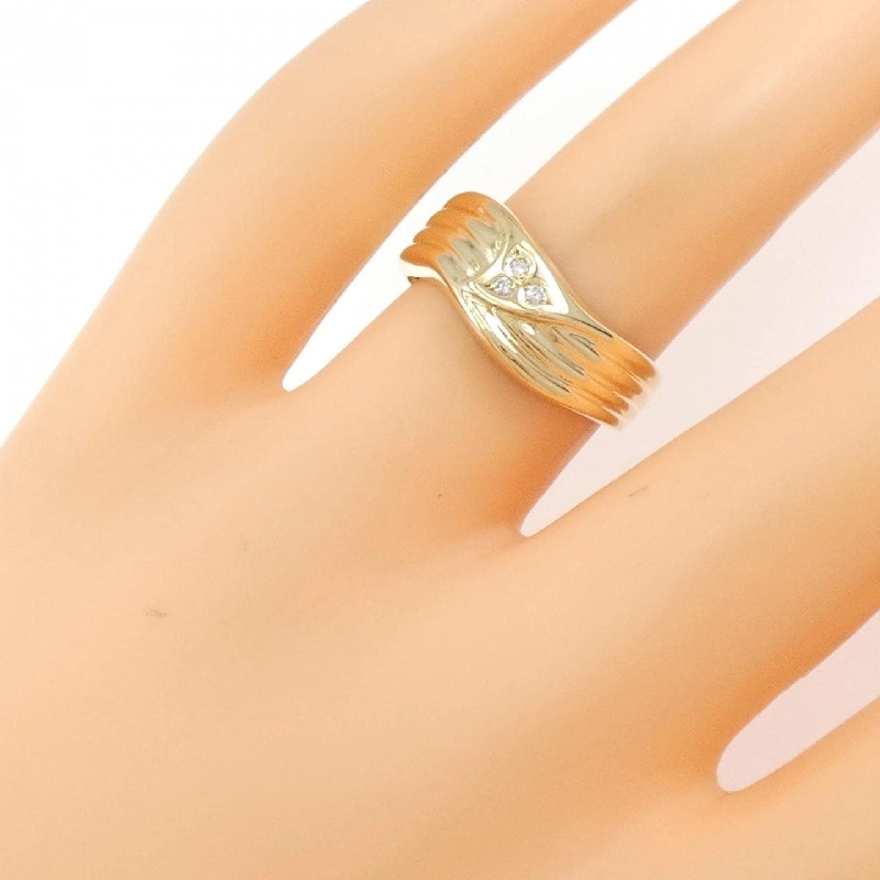 Nhẫn kim cương K18YG 0.03CT 670484