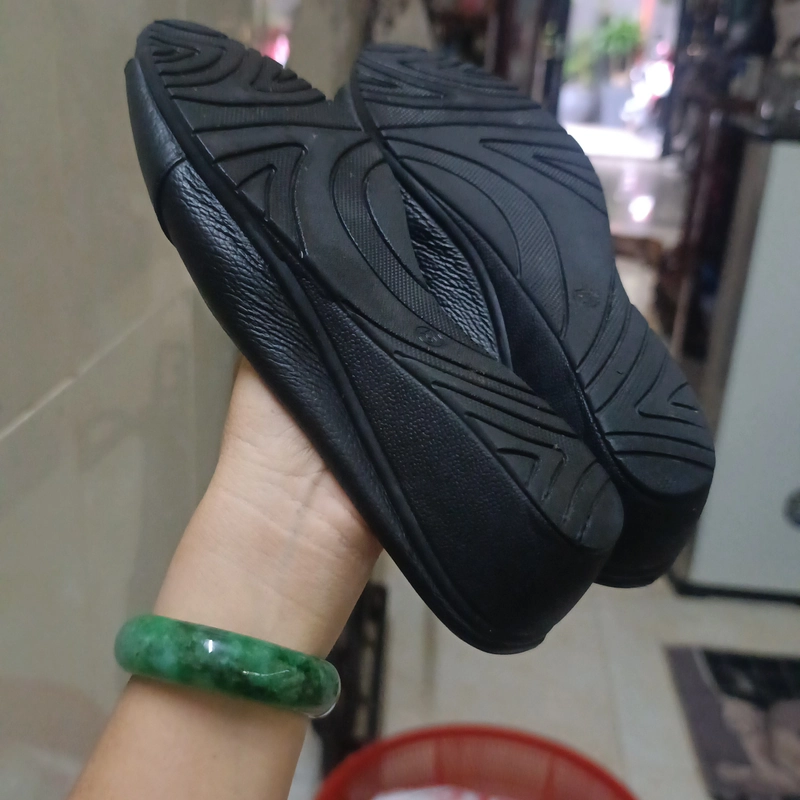 Dép xuồng đế cao da bò thật  541901