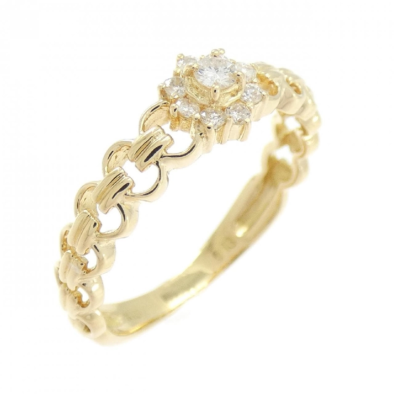 Nhẫn kim cương hoa K18YG 0.13CT - Hàng hiệu Authentic 854085