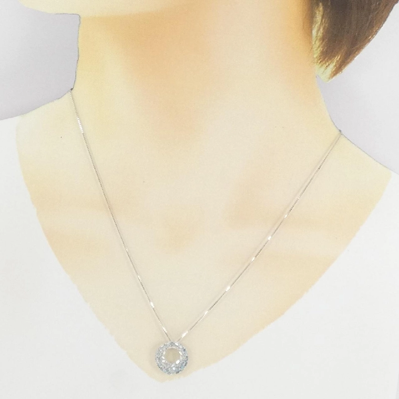 K18WG Dây chuyền kim cương 0.40CT - Hàng hiệu Chính hãng 858272