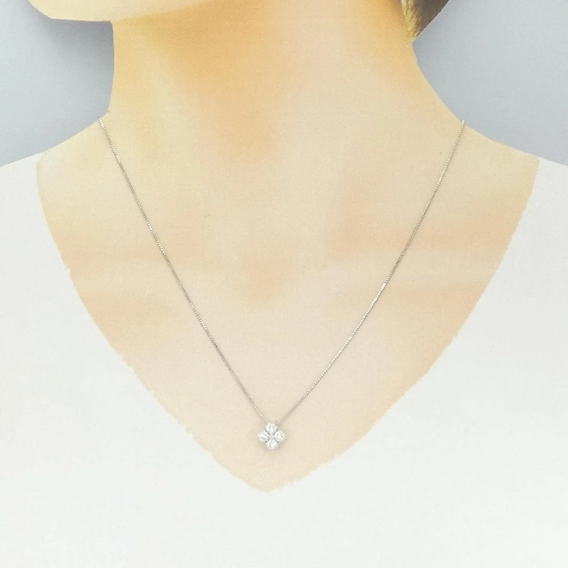 Dây chuyền kim cương PT900/PT850 0.501CT E VS1-2 VG-GOOD - Hàng hiệu Chính hãng 875455