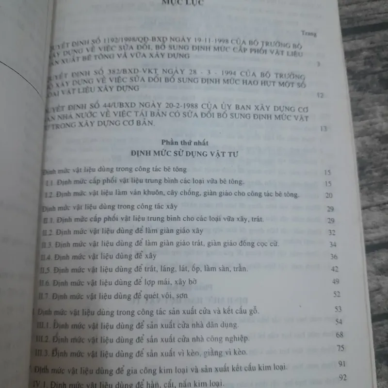 Xây dựng- Định mức vật tư trong Xây dựng cơ bản- Bộ Xây Dựng 1999 733858