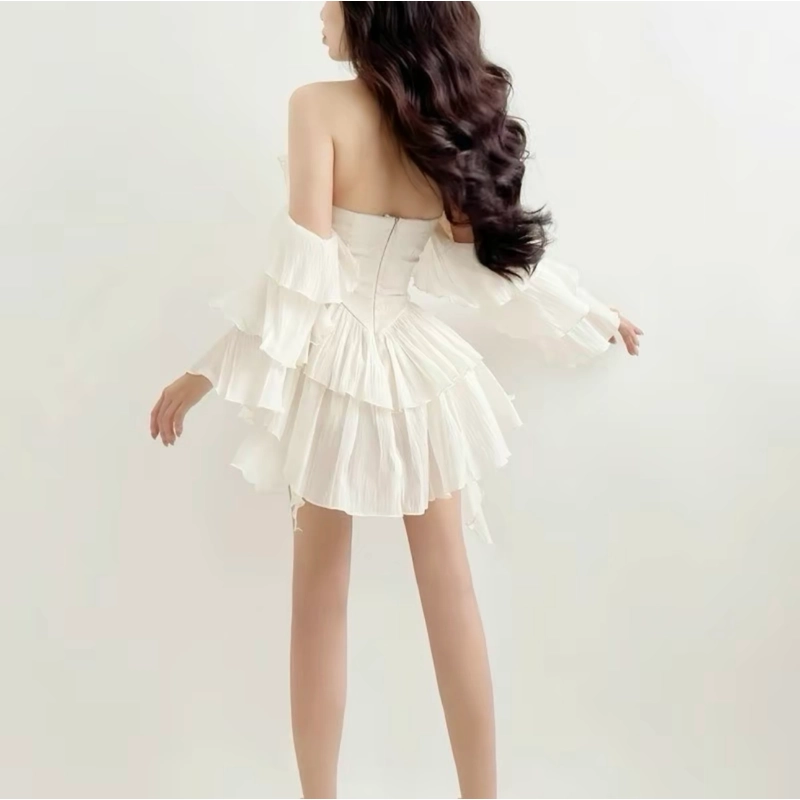 (CÓ ẢNH THẬT) Thanh lý Váy trễ vai bồng tầng size S 505683