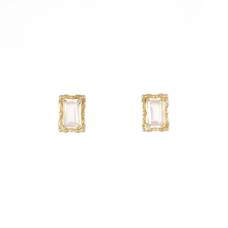 K18YG Bông tai đá hồng - Hàng hiệu Authentic 872333