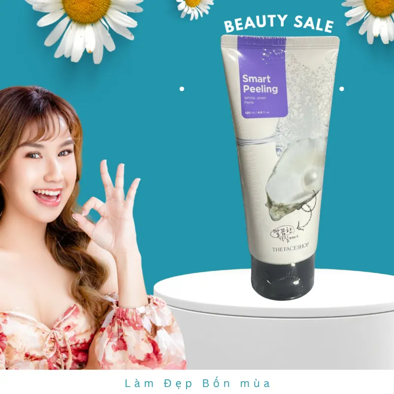 Tẩy Tế Bào Chết Trắng Da Ngọc Trai The Face Shop Smart Peeling White Jewel 120ml 600495