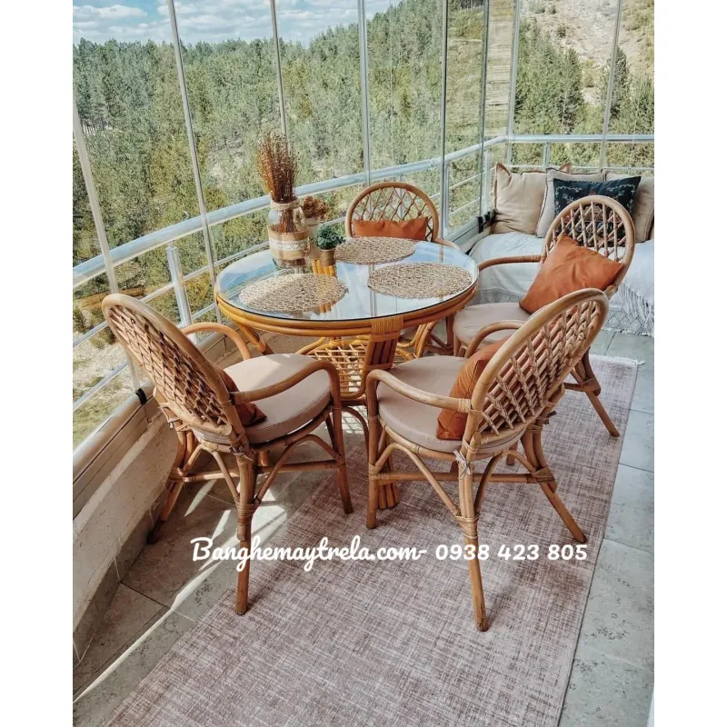 Ghế ăn mây tre đan giá rẻ 755614