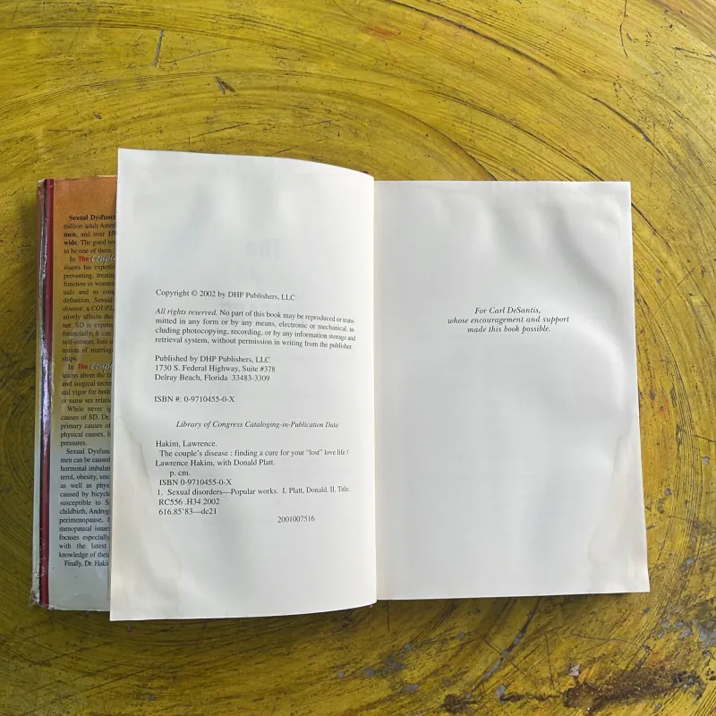 THE COUPLE’S DISEASE - LAWRENCE S. HAKIM MD, FACS 973919