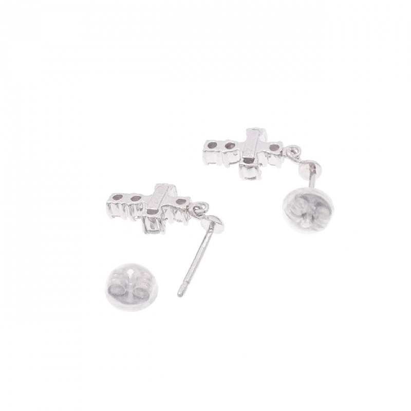 K18WG Bông tai kim cương chéo 0.50CT - Hàng hiệu Chính hãng 877264