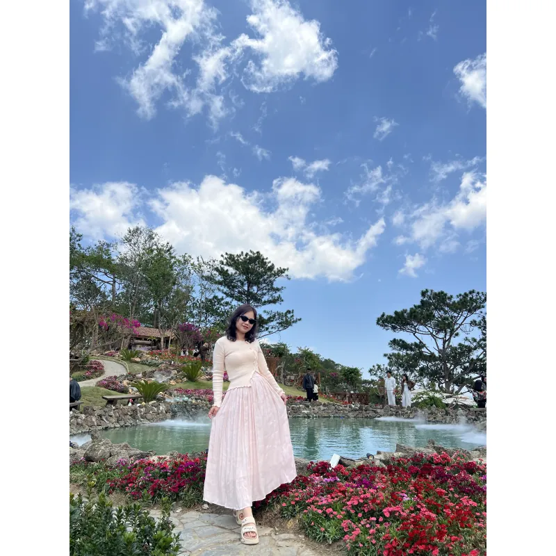 Set áo len và chân vay voan tơ 977052