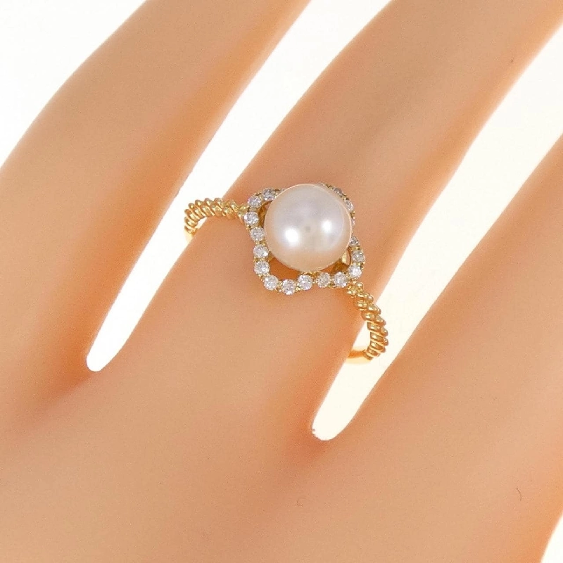 Nhẫn ngọc trai Akoya K18YG 6.2mm 673367