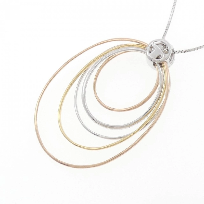 Dây chuyền kim cương ba màu K18 0.70CT - Hàng hiệu chính hãng 859659