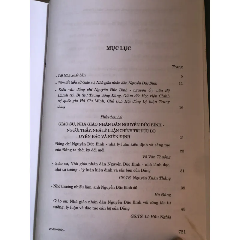 Giáo sư - Nhà giáo nhân dân Nguyễn Đức Bình 712388