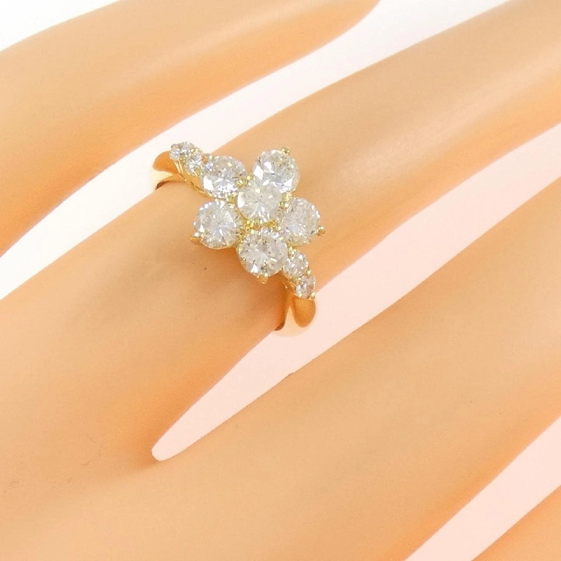 Nhẫn kim cương hoa K18YG 1.07CT - Hàng hiệu Authentic 855090