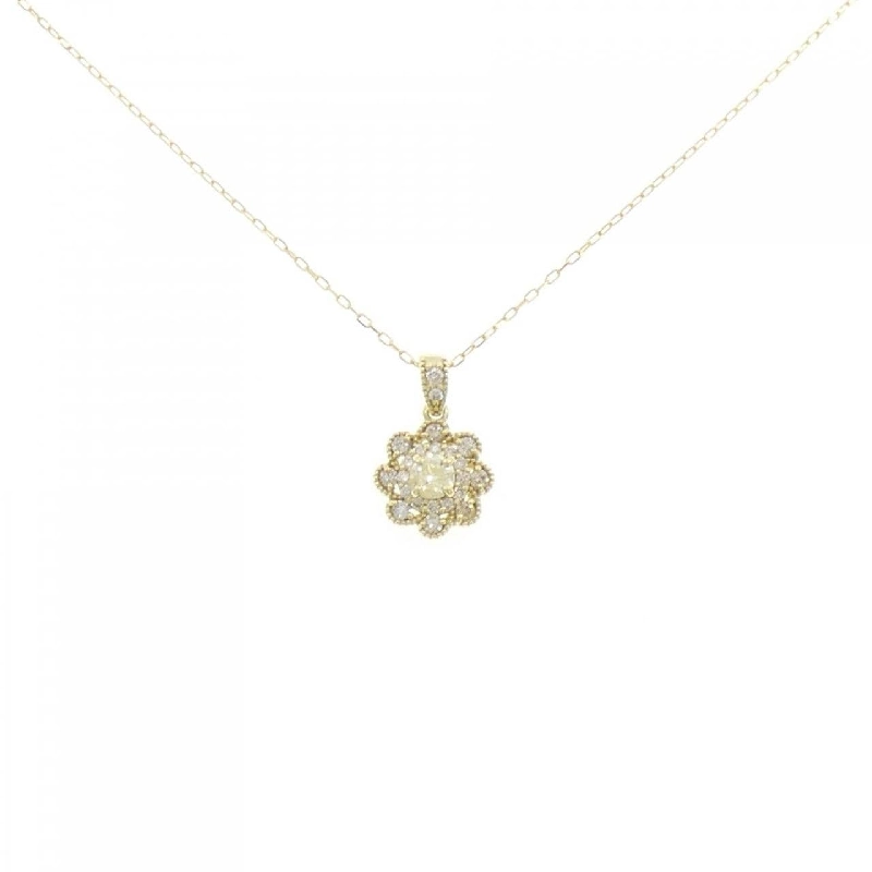 K18YG Hoa Hồng Kim Cương Dây Chuyền 0.25CT - Hàng hiệu Chính hãng 863347