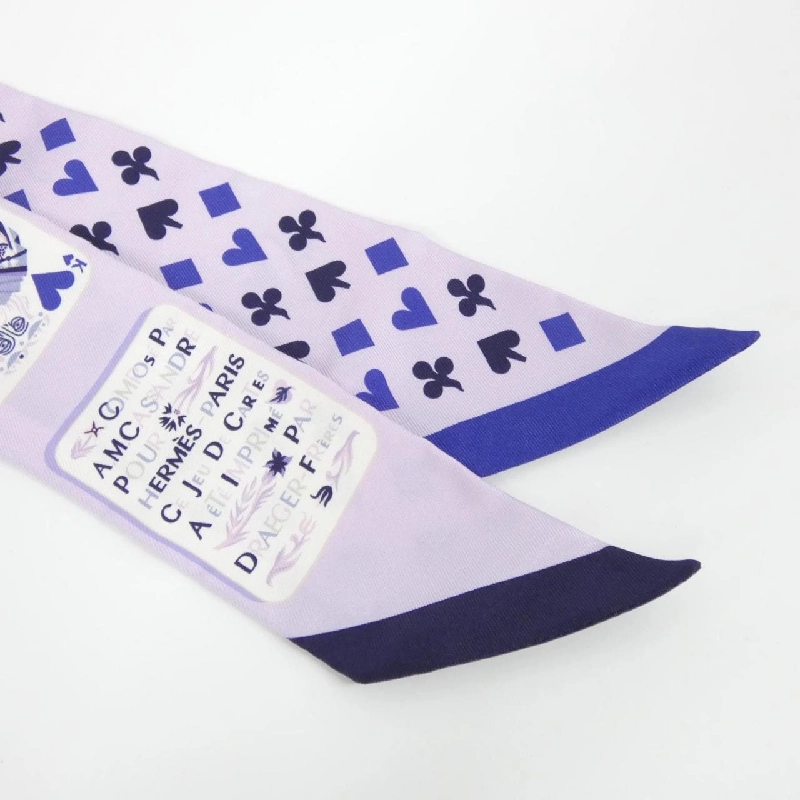 Khăn quàng cổ JEU DE CARTES của Hermès - Hàng hiệu Authentic 807430