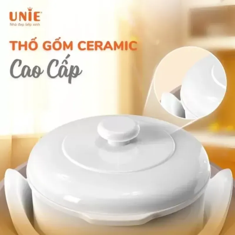 Bán Nồi nấu chậm UNIE USC102W – Lòng gốm ceramic, an toàn tuyệt đối 572271