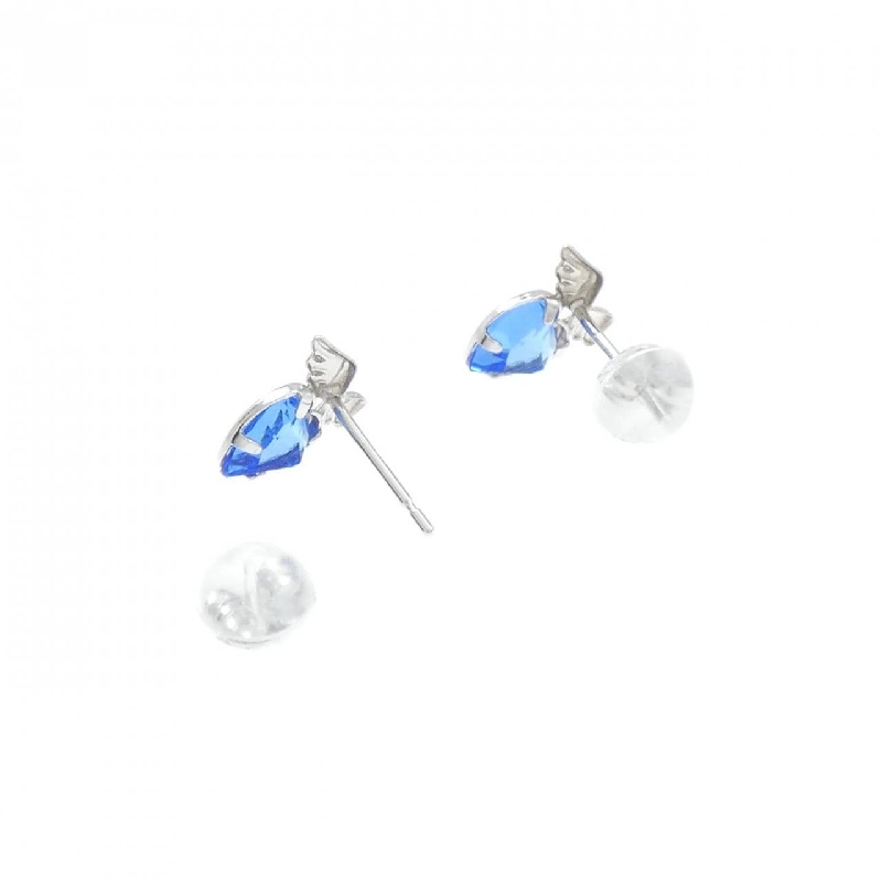 K14WG Heart Synthetic Quartz Earrings - Hàng hiệu Authentic 867383