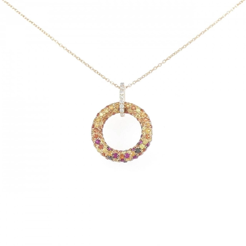 Dây chuyền Sapphire 18KPG/K18PG 1.47CT - Hàng hiệu Chính hãng 859826