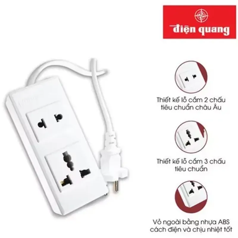 Ổ điện quang 2 ổ cắm 713779