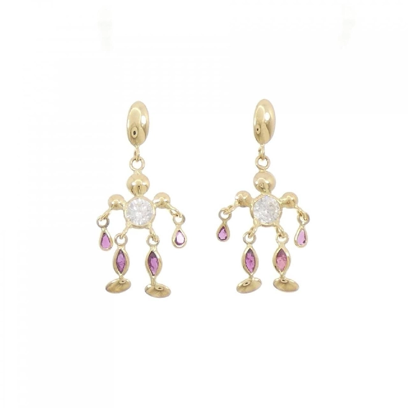 K18YG Bông tai Ruby - Hàng hiệu Chính hãng 868578