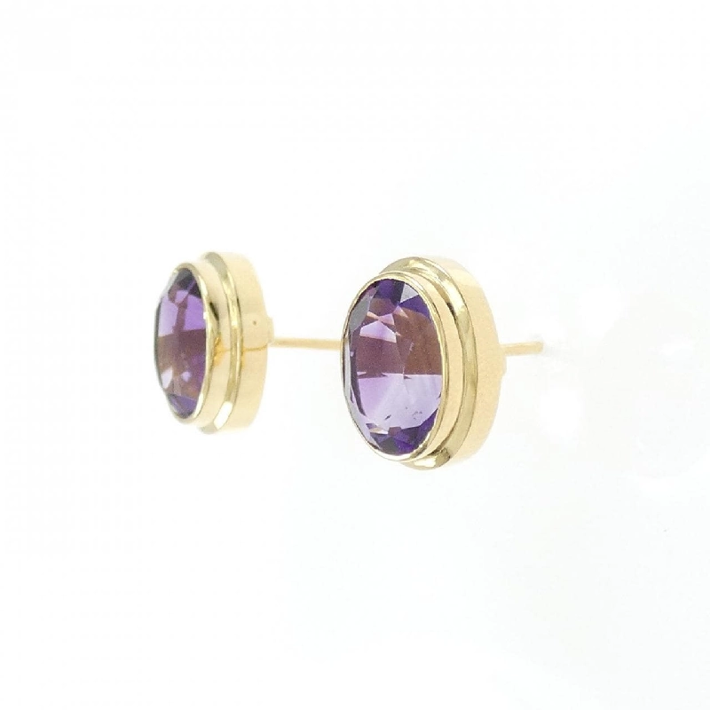K18YG Amethyst Bông tai - Hàng hiệu Chính hãng 867017