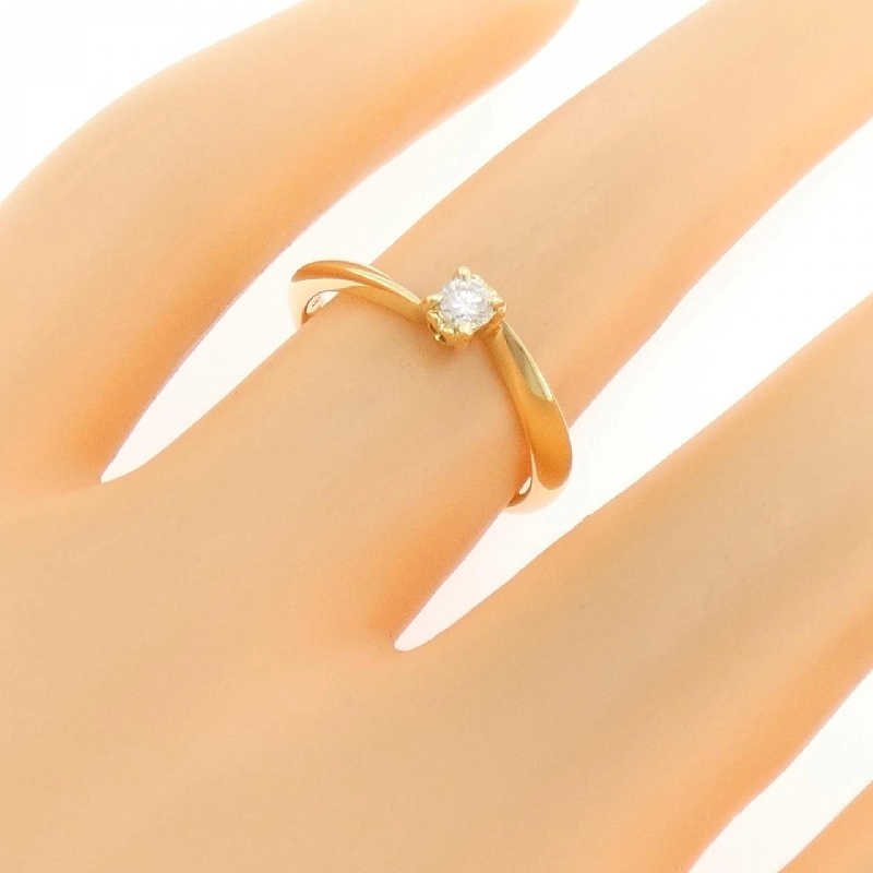 Nhẫn kim cương K18YG 0.10CT 666758