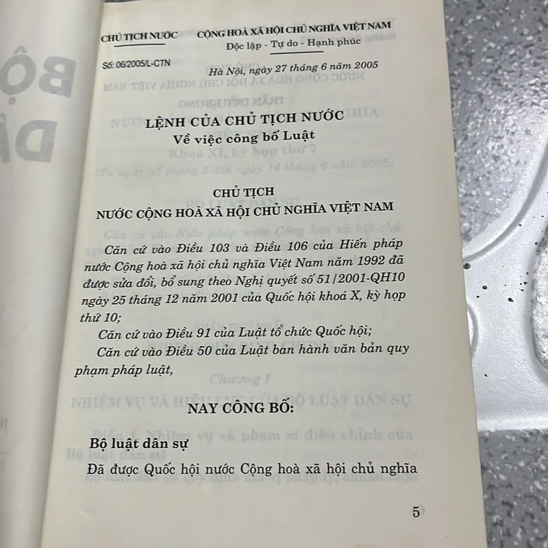 [luật] Bộ luật dân sự năm 2005 299929