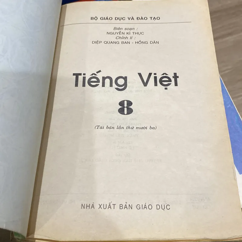 TIẾNG VIỆT 8 (XB 2002 993969